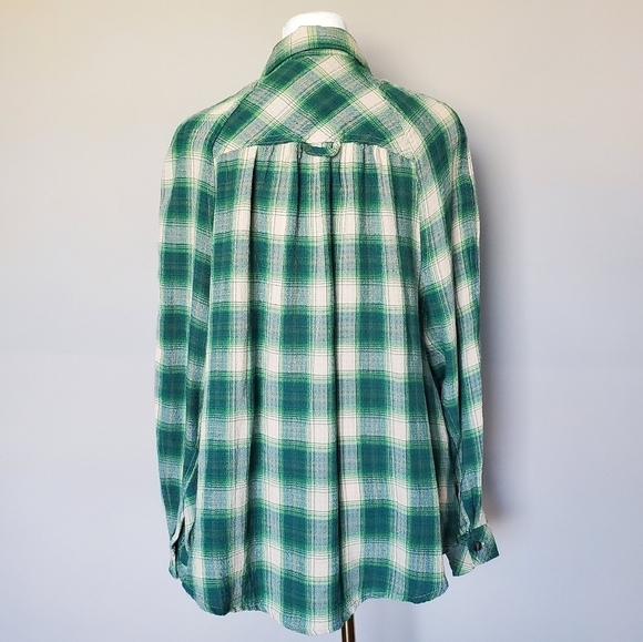 UO Plaid Slouchy BDG Gauzy Keanu Button-Down Shirt - Picture 5 of 11